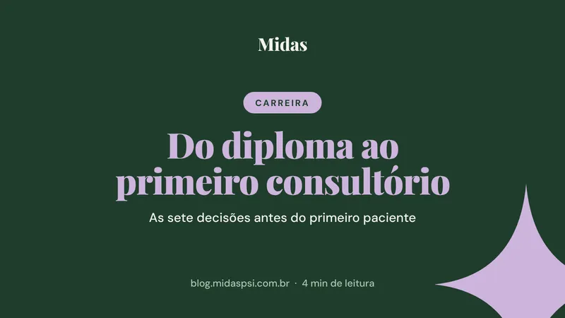 Capa do artigo: Do diploma ao primeiro consultório — as sete decisões antes do primeiro paciente